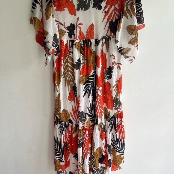 FUZZI Leaf Print Tulle Dress Size Medium - Picture 8 of 8